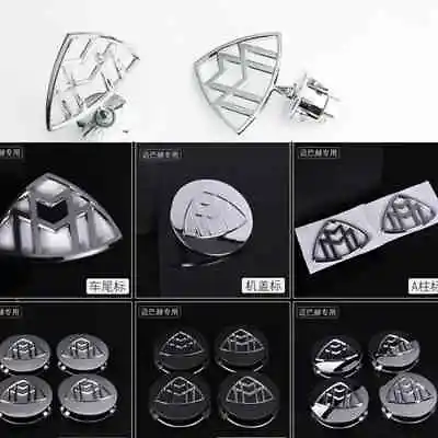 Car Wheel Cap Steering Emblem Shell Sticker Chrome Emblem For Maybach Hood Lay • $21.05