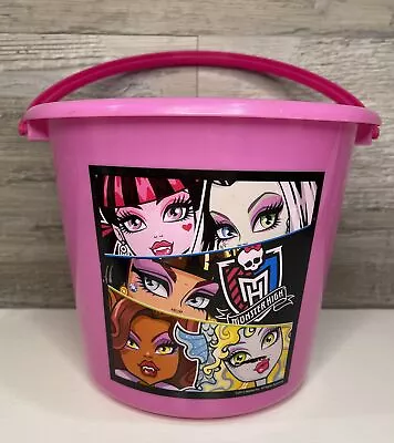 Monster High Easter Halloween Bucket Pink Plastic Toys R Us Clawdeen Draculaura • $9.99