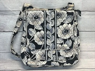 Vera Bradley Hipster In  Camelia Crossbody White/ Gray Quilted  Adjustable Strap • $10.39