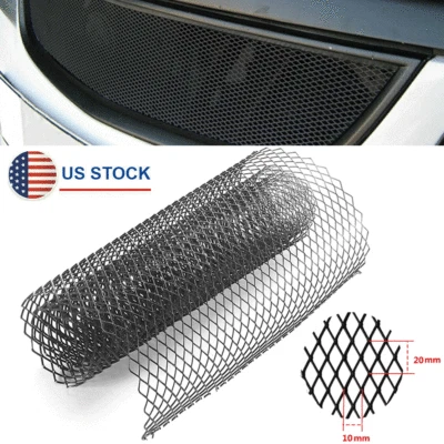 $17 • Buy 40  X 13  Aluminum Mesh Grill Cover Car Bumper Fender Hood Vent Grille Net Black