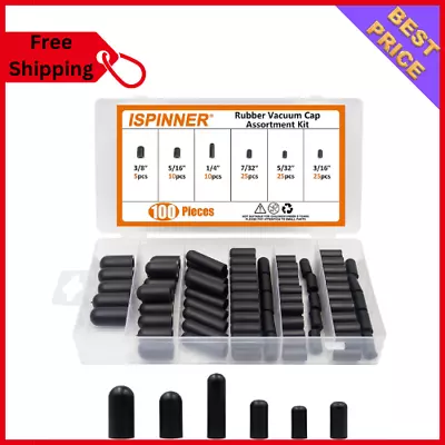 (100 Pcs) Carburetor & Vacuum Rubber Cap Plug Assortment Kit Intake Vacuum Lines • $11.88