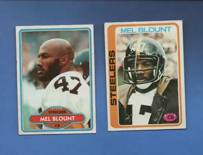 2 Mel Blount Pittsburgh Steelers 1978t # 475 & 1980t # 155 • $2