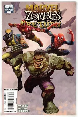 Marvel Zombies Return #1 1:50 Arthur Suydam Variant 2009 Spider-Man Hulk VF/NM • $35.99