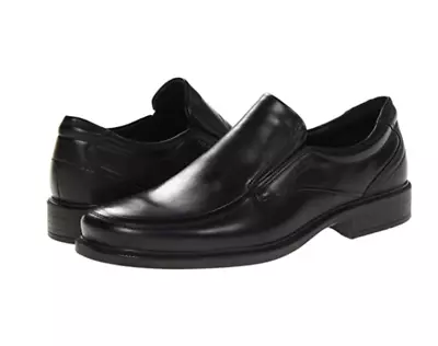 Ecco Dublin Size 43 (UK 9) Men's Slip-On Black Shoes 622544 01001 • £9.99