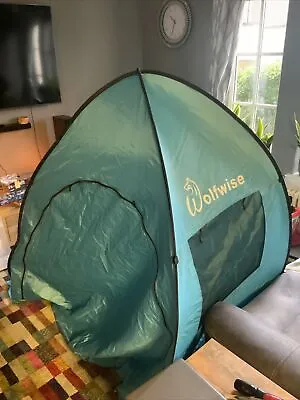 Beach Tent Sport Umbrella Medium 2-3 Person Easy Pop Up Sun Shelter Canopy • £15