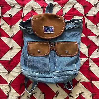 Vintage Gitano Denim Back Pack Used Worn As Is 80s 90s • $8