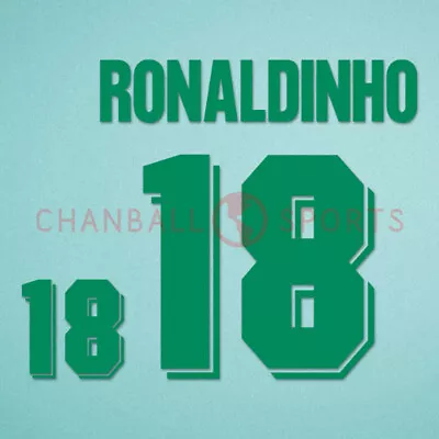 Ronaldinho #18 World Cup 1994 Brazil Homekit Nameset Printing • £19.19