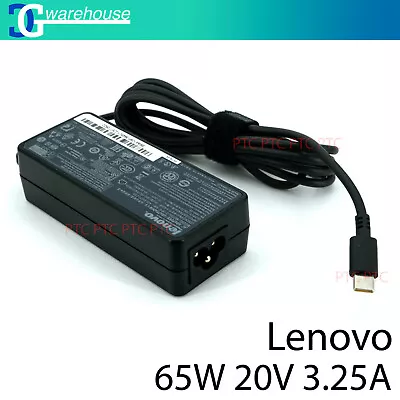 Genuine 20V 65W USB Type C Charger For Lenovo ThinkPad E480 Laptop Power Adapter • $68