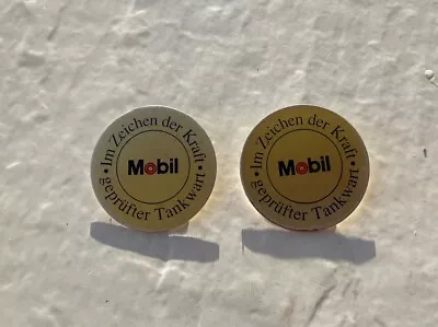 Pair Vintage Mobil German Pins • $25