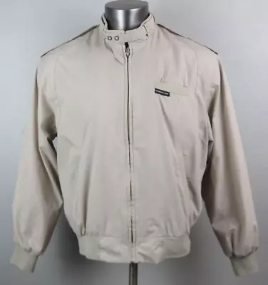 Vintage Members Only Jacket Brown Full Zip Size M Bomber Moto Cafe Racer • $24.99