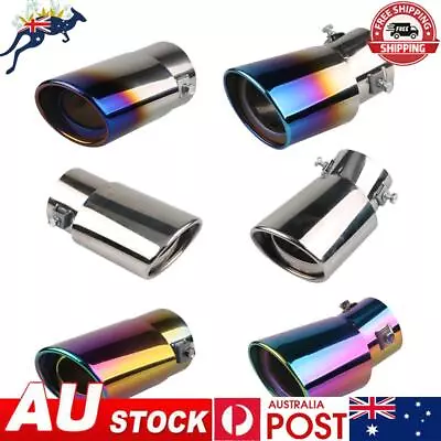 63mm Exhaust Tailpipe Tip Stainless Steel Exhaust Burnt Tip Blue Burnt 1.5L-2.2L • $11.69