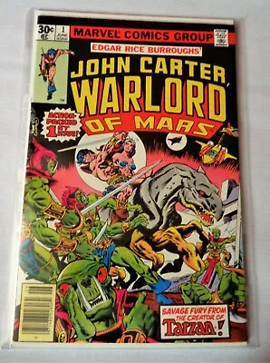 JOHN CARTER WARLORD OF MARS #1 🔑 KEY 1st Marvel 🔥 1977 Bronze Age Comic Tarzan • £28