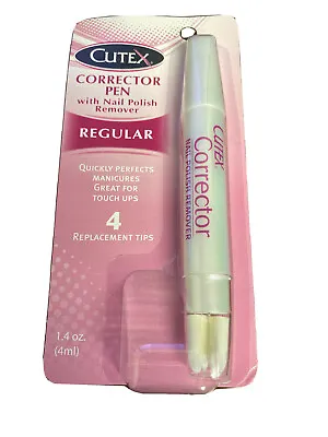 Cutex CORRECTOR PEN 4 REPLACEMENT TIPS WITH NAIL POLISH REMOVER • $7.59