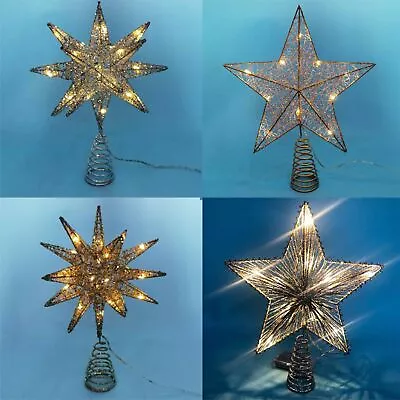 Christmas Tree Topper Star Shape With LightVintage Tree Topper Decoration Gift • $24.95