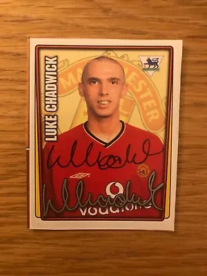 Luke Chadwick  Manchester United Autographed Merlin Sticker • £1.99