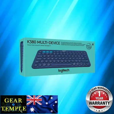 NEW Logitech K380 Bluetooth Wireless Keyboard PC IPad Android IOS Tablet Blue • $44.50