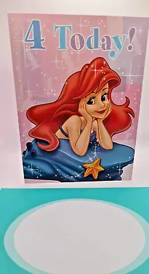 Ariel Disney Children's  Birthday Card 4 Years Old • £2.50