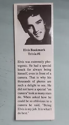 New Sealed Elvis Presley Collectible Bookmark Trivia #1 Extremely Photogenic • $7