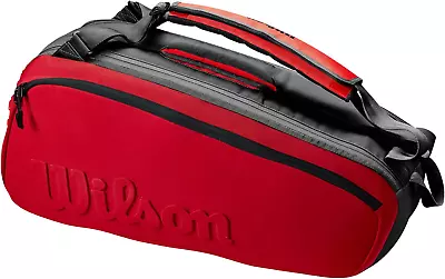 Clash V2 Super Tour Tennis Racket Bag - Red/Black Holds Up To 6 Rackets • $164.99