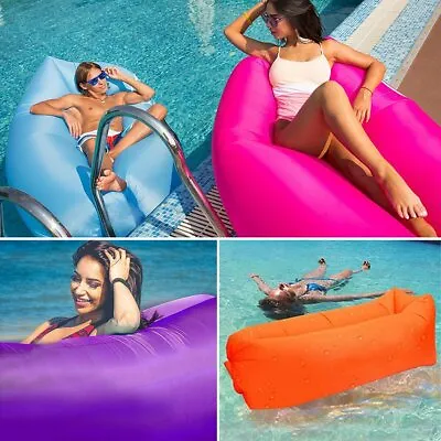 Floating Chair Inflatable Air Sofa Lounger Bag For Outdoor Swimming Pool Park AU • $59.99