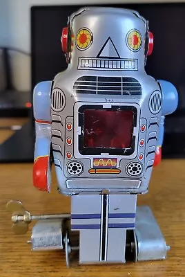 Sparky Wind-Up Robot Tin Toy Ichiko Japan 1997 Vintage • $24