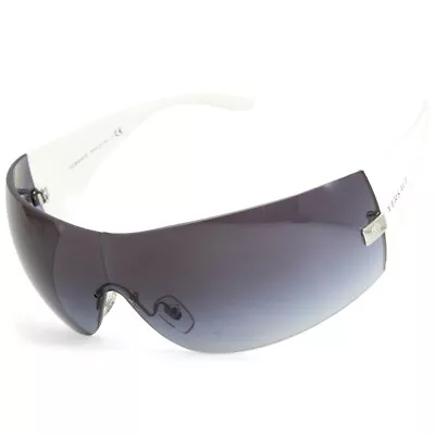 $249.95 • Buy Versace VE2054 10008G White/Grey Gradient Unisex Designer Shield Sunglasses
