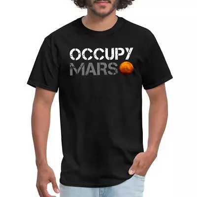 Occupy Mars Space Planet Nerdy Men's T-Shirt • $19.99