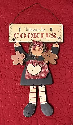 VTG Country Farmhouse Wooden Hand Painted HOMEMADE COOKIES Kitchen Wall Hanging • $24.64