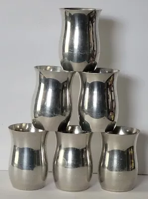 Vintage Nasco Italy Set Of 6 Aluminum 12oz. Tumblers/Drinking Cup Retro • $14
