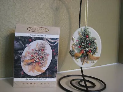 Hallmark 1996 Marjolein Bastin The Bird's Christmas Tree Two-sided Ornament B10 • $11.99