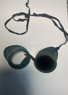 Vintage Welding Goggles Green Blue • $8