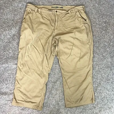 Duluth Trading Co Mens Pants 46x30 Khaki Nylon Flex Fire Hose Actual 46x26 ^ • $22.48