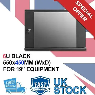 £74.99 • Buy 6U 19  450MM Network Data Cabinet Wall Rack For Patch Panel, Switch,PDU, Network