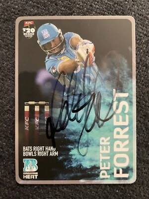 $1.49 • Buy Peter Forrest Signed Brisbane Heat 2014 KFC Big Bash BBL T20 Cricket Australia