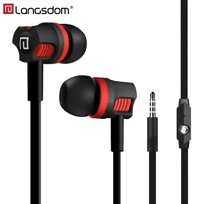 Langsdom Headphones Earphones In-Ear For Samsung IPhone IPod IPad HTC LG ZTE Mi • £6.46