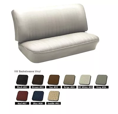 $268.64 • Buy 1965 - 73 VW Bug Convertible Rear Seat Upholstery - Any Color Basketweave Vinyl