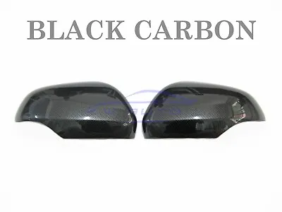 Black Carbon Side Mirror Trims Cover Fit Mitsubishi L200 Triton MR GLS 2019 2023 • $65.99