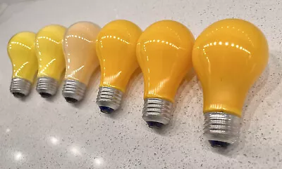 Vintage GE Yellow Bug Lite Light Bulbs +Sylvania TOTAL OF 6 BULBS - TESTED! • $14.79