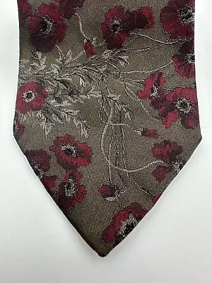 Salvatore Ferragamo - Tie - 8.5cm Wide - 100% Silk - Poppy Pattern - Italian. • $36