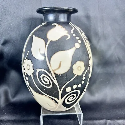 CHULUCANAS STYLE PERU Folk Art Geometric Design Pottery 8  Vase • $18