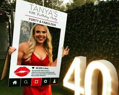 $89 • Buy 40th Birthday Instagram Selfie Frame  Facebook Props, Hens Night, 600x900mm