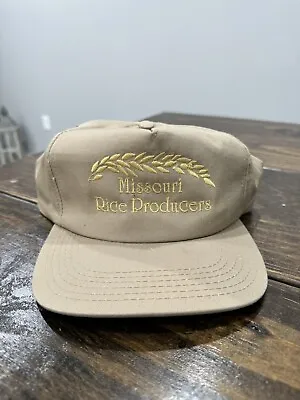 Vintage Missouri Rice Producers Snapback Hat Ball Cap Embroidered USA • $19.50