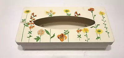 VINTAGE Plastic FLORAL TISSUE BOX COVER • $8.99