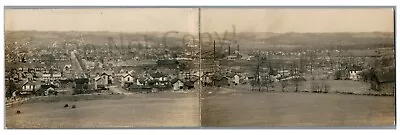 RPPC Bifold Panorama Of ELLWOOD CITY PA Lawrence County Real Photo Postcard • $39.99