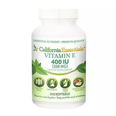 Vitamin E 400 IU (268 MG) Antioxidant Supplement & Immune Support - 250 Softgels • $14.95