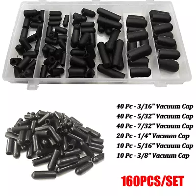 $28.61 • Buy 160Pcs Carburetor & Vacuum Rubber Cap Assortment Set 3/16 -3/8  Auto Repair Kit