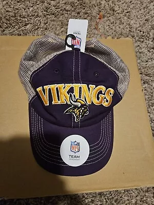 New With Tags Minnesota Vikings NFL Licensed Hat Cap Snapback Purple Gold Ball • $4.99