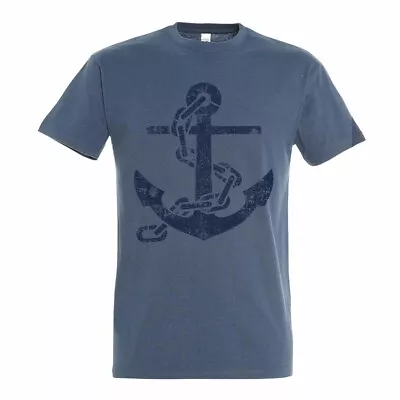 £16.99 • Buy Anchor And Chain T-Shirt Ships Anchor Nautical Sailors Life Navy Birthday Gift