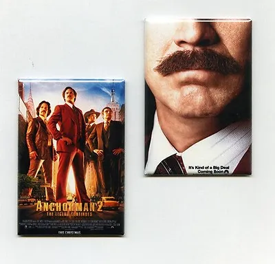 ANCHORMAN 2 - MOVIE POSTER MAGNETS (ron Burgandy Will Ferrell Stay Classy Final) • $6.99