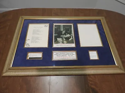 John F. Kennedy - Autograph Manuscript Signed - For Speech On Thomas Jefferson • $3750